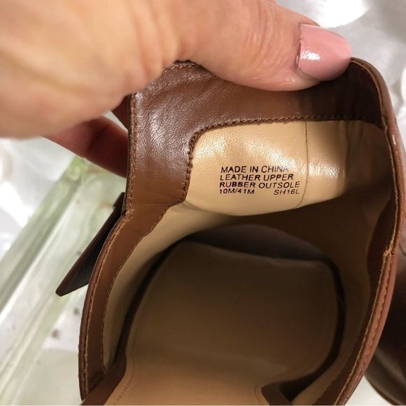 Michael Kors LUGGAGE Cooper Vachatta open toe Mules size 10 NEW - Picture 4 of 9
